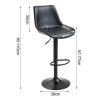 KAMPCO Set of 2 Adjustable Bar Stools Swivel Bar Chairs Pub Kitchen Island Stool, Counter Height Bar Stool with Back view 2