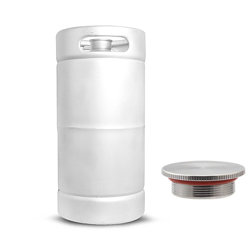 RGWYGCG Beer Keg,Stainless Steel Beer Barrel with Seal Knob Cover for Home Kitchen Brewing Beer,with Wine Spear for Camping Hiking Homebrewing Keep Beverage Fresh,15 liters,Barrel+Screw Cap