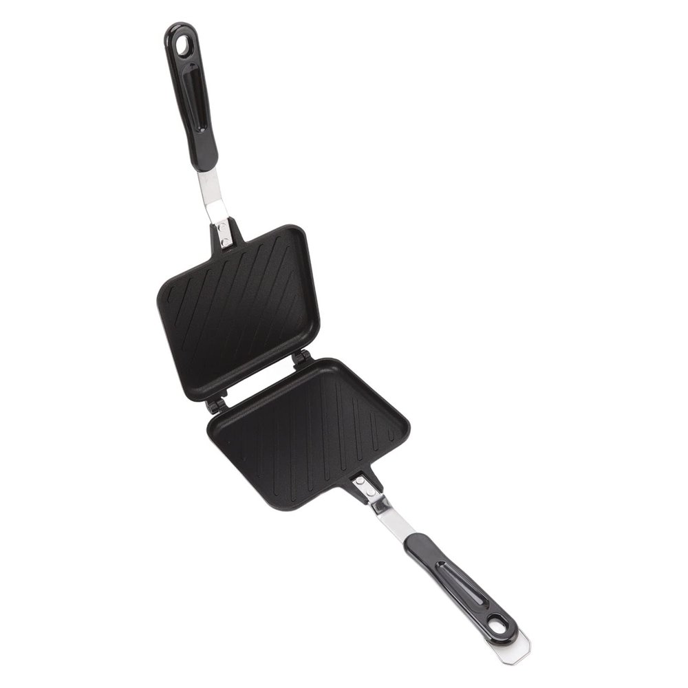 Hot Butty Maker, Grilled Cheese Non Stick Pan, Twill Detachable Nonstick Double Side Heating Aluminum Flip Pan with Handle, for Indoor Outdoor Home Kitchen Breakfast Frying Waffle