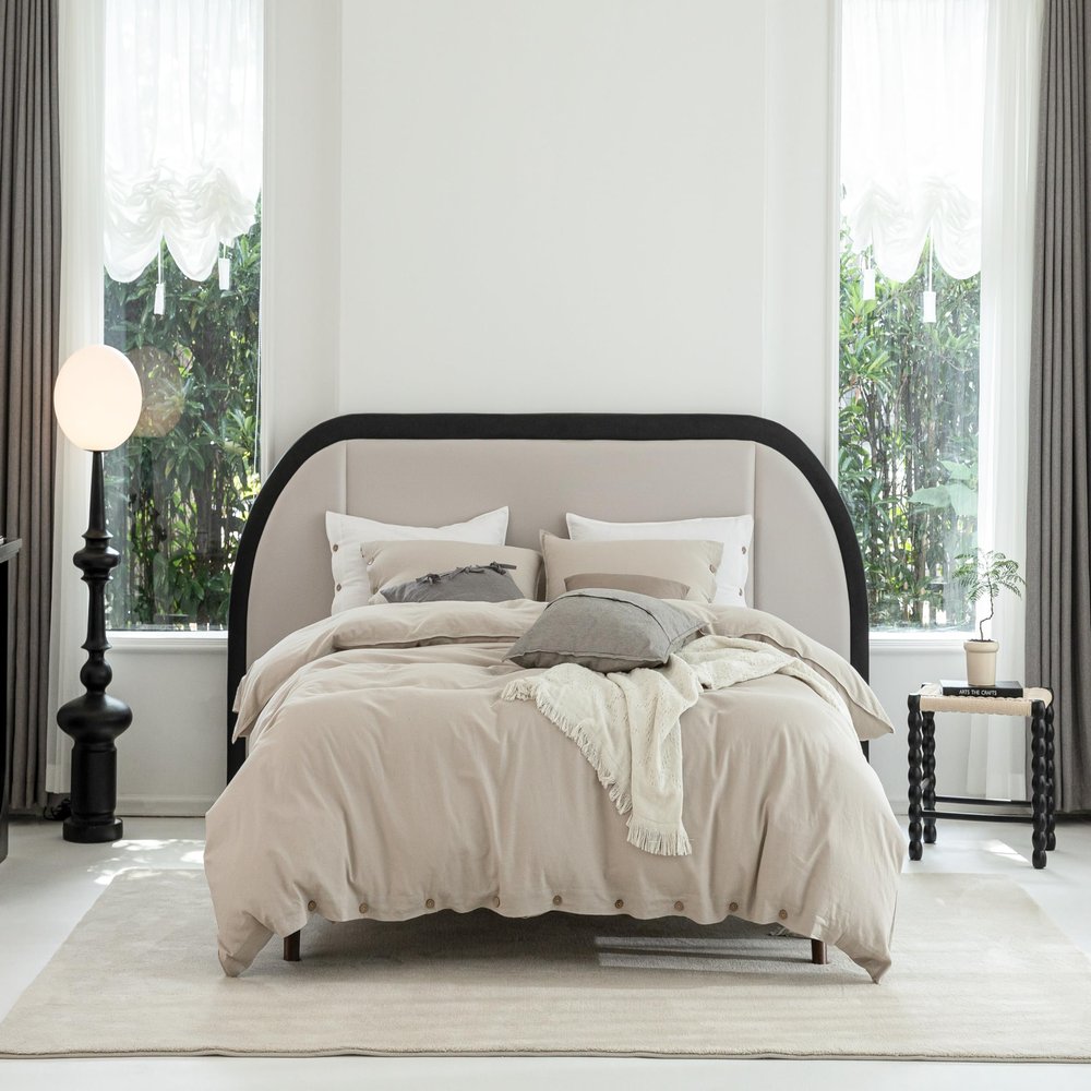 Talasily Linen Duvet Cover King - Linen and Cotton Blend Duvet Cover Set, Soft and Cool, Button Closure, 3 Piece Set, 1 Duvet Cover 104x90 & 2 Pillowcases (Beige, King)