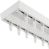 Ceiling Curtain Track, Sliding Door Ceiling Mount Double Curtain Track, Champagne White Aluminum Alloy Room Divider Curtain Rod, for Indoor Balcony/Living Room/Bedroom, with Screw Kit ( Color : White view 1