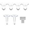 Greaton, 6 Square Acrylic Legs, Great and Sturdy Replacement for Sofas, Chairs and Tables, Set of 6 view 1