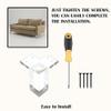Greaton, 6 Square Acrylic Legs, Great and Sturdy Replacement for Sofas, Chairs and Tables, Set of 6 view 3