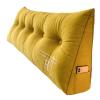BAHULA Reading Pillows Triangular Wedge Pillow Headboard Backrest Back Cushion Letter Embroidery Reading Support Pillows Daybed Removable Washable,Yellow,180 * 50 * 20cm view 1