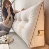 BAHULA Reading Pillows Triangular Wedge Pillow Headboard Backrest Back Cushion Letter Embroidery Reading Support Pillows Daybed Removable Washable,Yellow,180 * 50 * 20cm view 2