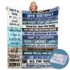 Budalagong 50th Birthday Gifts for Men Women with Gift Box, Gifts for Women Men Turning 50, Men's 50th Birthday Gift Ideas, 60/''x50/'' Blanket Birthday Decorations for Her or Him (Wood Grain), 60x50 view 1
