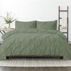 1Pcs Pinch Pleated Comforter Premium Super Soft 400 GSM All Season Pintuck 1000 Thread Count 100% Egyptian Cotton Oversized Super King Size (120" x 98") Inch - Sage Pinch view 2