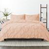 1Pcs Pinch Pleated Comforter Premium Super Soft 400 GSM All Season Pintuck 1000 Thread Count 100% Egyptian Cotton Super King Size (116" x 98") Inch - Blush Pinch view 2