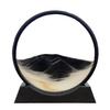 12inch, Black and White 3D Dynamic Sand Art Liquid Motion, Moving Sand Art Picture Round Glass 3D Deep Sea Sandscape in Motion Display Flowing Sand Frame Relaxing Desktop Home Office Work Decor view 1