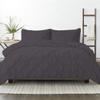 1Pcs Pinch Pleated Comforter Premium Super Soft 400 GSM All Season Pintuck 1000 Thread Count 100% Egyptian Cotton Oversized Super King Size (120" x 98") Inch - Dark Grey Pinch view 2