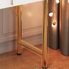 KWOKING Mid-Century Modern Manufactured Wood Bedroom Metallic Frame Legs with Drawer Makeup Vanity Set Dressing Table Bedroom Small Apartment Ins Dressing Table Dressers Grey 31" L x 16" W x 30" H view 2