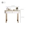 KWOKING Mid-Century Modern Manufactured Wood Bedroom Metallic Frame Legs with Drawer Makeup Vanity Set Dressing Table Bedroom Small Apartment Ins Dressing Table Dressers Grey 31" L x 16" W x 30" H view 4