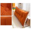 BAHULA Triangular Wedge Pillow Positioning Support Reading Backrest Cushion, Bedside Headboard Wedge Reading Pillow, Double Bedside Triangle Cushion Daybed Backrest,Orange,150 * 60 * 15cm view 2