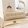 BAHULA Triangular Wedge Pillow Positioning Support Reading Backrest Cushion, Bedside Headboard Wedge Reading Pillow, Double Bedside Triangle Cushion Daybed Backrest,Orange,150 * 60 * 15cm view 3