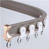 Room Divider Ceiling Track System Shower Curtain Curved Ceiling Shower Room Dividers Bendable Curtain Track System, Cuttable Waterproof Curtain Rail Rod for Outdoor Indoor Windows, Camper, Include Com view 1