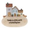 Shudehill Giftware Pebble Lane Cottage Collection, Sentiment Message, Perfect House warming gift or Present (Family is a little world created by love) view 1