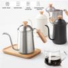 22oz/650ml Coffee Kettle with Lid,Pour Over Coffee Pot Hand Drip Kettle with Long Narrow Spout,Gooseneck Tea Pot for Induction and All Stovetops (Color : White) view 2