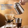 22oz/650ml Coffee Kettle with Lid,Pour Over Coffee Pot Hand Drip Kettle with Long Narrow Spout,Gooseneck Tea Pot for Induction and All Stovetops (Color : White) view 4