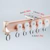 Room Divider Ceiling Track System Shower Curtain Curved Ceiling Shower Room Dividers Bendable Curtain Track System, Cuttable Waterproof Curtain Rail Rod for Outdoor Indoor Windows, Camper, Include Com view 3