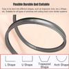 Room Divider Ceiling Track System Shower Curtain Curved Ceiling Shower Room Dividers Bendable Curtain Track System, Cuttable Waterproof Curtain Rail Rod for Outdoor Indoor Windows, Camper, Include Com view 4