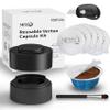 Nessus Reusable Kit for Nespresso Pods Vertuo, Reuse Old Coffee Pods for Nespresso Vertuo: 100 Pcs Aluminum Foil Seal Lid, Holder, Brush, Refillable Vertuo Plus Next Capsule Machine(No Pods Come) view 1