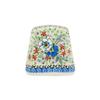 Polmedia Polish Pottery Napkin Holder UNIKAT - Flower Crown Pattern Handmade in Boleslawiec Poland by Ceramika Artystyczna + Certificate of Authenticity view 2