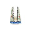 Polmedia Polish Pottery Napkin Holder UNIKAT - Flower Crown Pattern Handmade in Boleslawiec Poland by Ceramika Artystyczna + Certificate of Authenticity view 3
