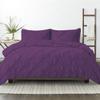1Pcs Pinch Pleated Comforter Premium Super Soft 400 GSM All Season Pintuck 1000 Thread Count 100% Egyptian Cotton Oversized Super King Size (120" x 98") Inch - Plum Pinch view 2