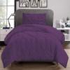 1Pcs Pinch Pleated Comforter Premium Super Soft 400 GSM All Season Pintuck 1000 Thread Count 100% Egyptian Cotton Oversized Super King Size (120" x 98") Inch - Plum Pinch view 4