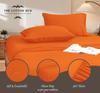 Queen Size 6-Piece Sheet Set 1000 Thread Count Authentic Combed Cotton Bed Sheets fits up to 14-16 inch Deep Pocket (Stripe, Orange) view 3