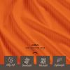 Queen Size 6-Piece Sheet Set 1000 Thread Count Authentic Combed Cotton Bed Sheets fits up to 14-16 inch Deep Pocket (Stripe, Orange) view 4