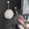 4Pcs Soft Chenille Hanging Hand Towels,Quick Dry Absorbent Hand Towel,Round Hand Towels with Hoop for Bathroom Kitchen view 2