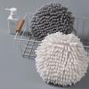 4Pcs Soft Chenille Hanging Hand Towels,Quick Dry Absorbent Hand Towel,Round Hand Towels with Hoop for Bathroom Kitchen view 4