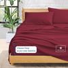 4-Piece Sheet Set King Size, Sleep Better Than Ever with These Ultra-Soft & Cooling, Certified 1200-TC Egyptian Cotton Best Sheets fits up to 22-24" Deep Pocket (Stripe, Burgundy) view 4