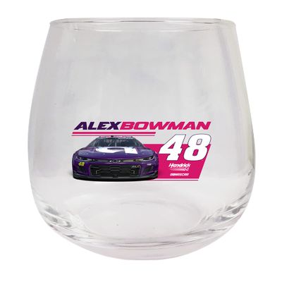 R and R Imports #48 Alex Bowman NASCAR Officially Licensed Stemless Wine Glass (2-Pack)