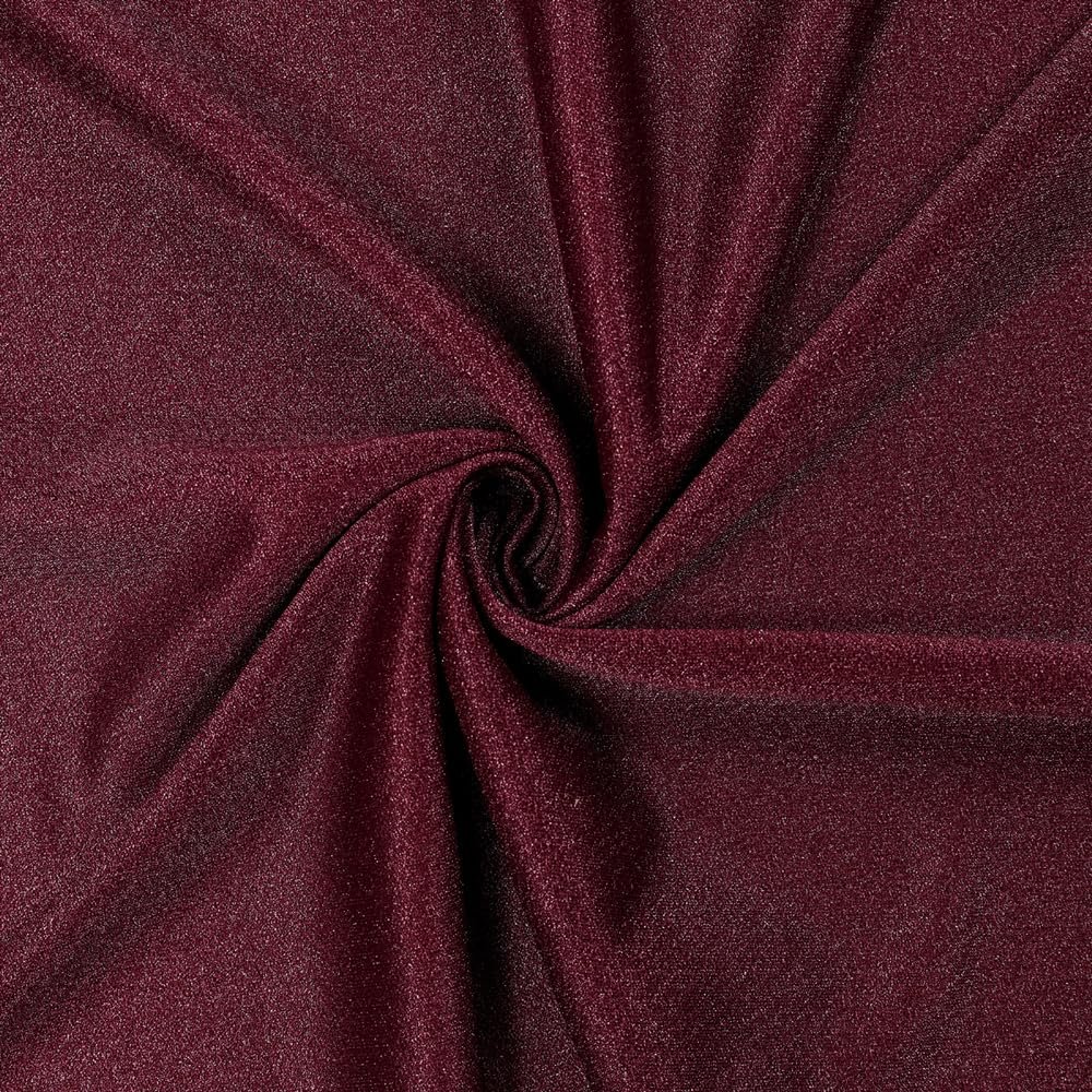 VDS Chiffon Fabric | 35 Yards Continuous | 60 Wide | Sheer Shimmer Glitter Arch Cloth for Wedding Engagement Event Party Banquet Decoration Canopy Arbor Drapery Panel Backdrop DIY (Burgundy)