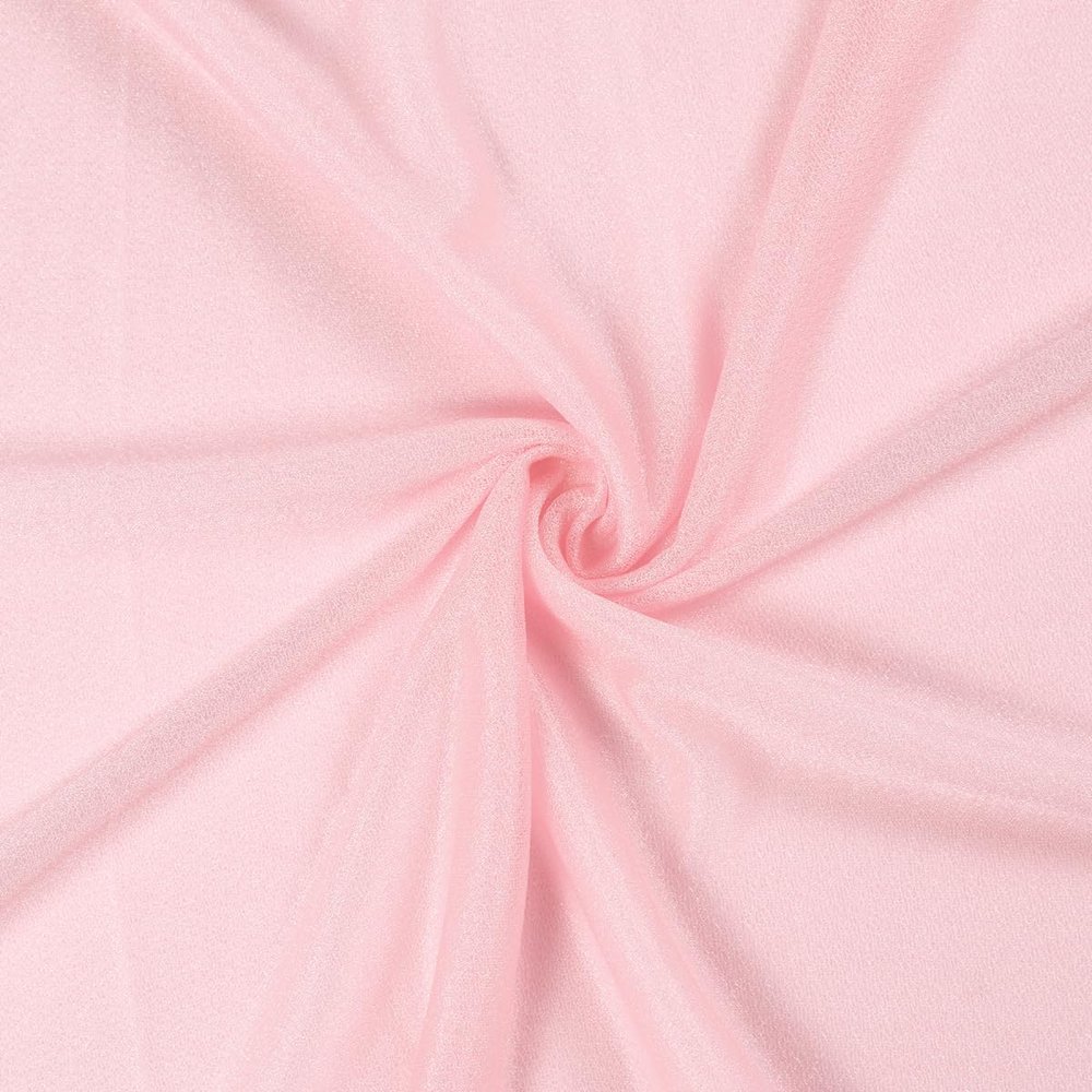 VDS Chiffon Fabric | 15 Yards Continuous | 60 Wide | Sheer Shimmer Glitter Arch Cloth for Wedding Engagement Event Party Banquet Decoration Canopy Arbor Drapery Panel Backdrop DIY (Blush Pink)