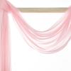 VDS Chiffon Fabric | 15 Yards Continuous | 60 Wide | Sheer Shimmer Glitter Arch Cloth for Wedding Engagement Event Party Banquet Decoration Canopy Arbor Drapery Panel Backdrop DIY (Blush Pink) view 4