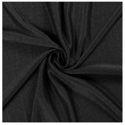 VDS Chiffon Fabric | 15 Yards Continuous | 60 Wide | Sheer Shimmer Glitter Arch Cloth for Wedding Engagement Event Party Banquet Decoration Canopy Arbor Drapery Panel Backdrop DIY (Black)