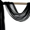 VDS Chiffon Fabric | 15 Yards Continuous | 60 Wide | Sheer Shimmer Glitter Arch Cloth for Wedding Engagement Event Party Banquet Decoration Canopy Arbor Drapery Panel Backdrop DIY (Black) view 4