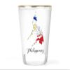 Bella Badge Designs Philippines Shot Glass  Gold Rim Philippine Map & Flag Design  Filipino Barware Souvenir  1.5 oz Collectible Gift for Filipino Pride view 1