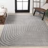 JONATHAN Y Odense High-Low Angle Indoor/Outdoor Area Rug, 4x6, Gray/Ivory, Modern, Contemporary, Geometric, Bohemian, Bedroom, Kitchen, Living Room, Non Shedding (SCN101B-4) view 2
