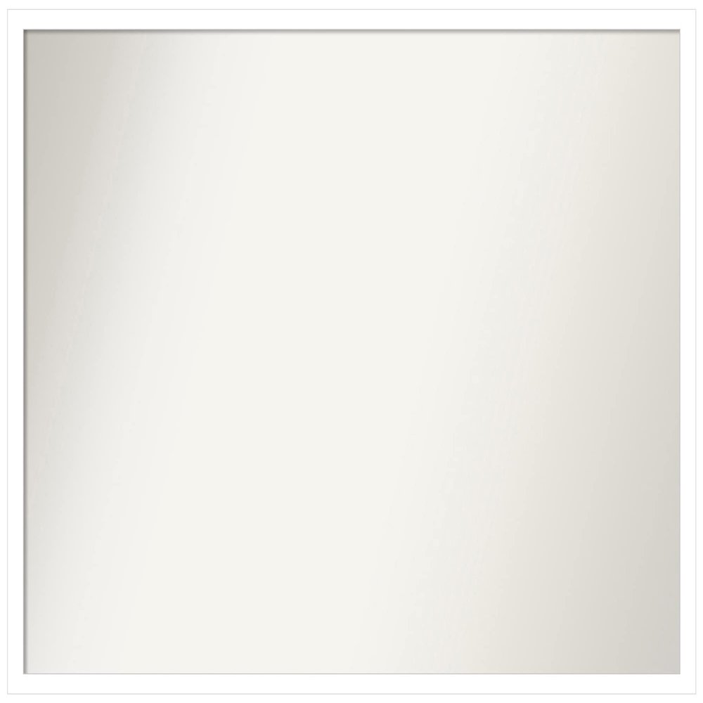 Amanti Art White Bathroom Mirror for Over Sink, 26x33 Custom Made Svelte White Rectangle Vanity Mirror, Large Modern Wood Frame, Hangs Horizonally and Vertically, Wall Decor