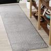 JONATHAN Y Odense High-Low Angle Indoor/Outdoor Runner Rug, 2x8, Gray/Ivory Modern, Contemporary, Geometric, Bohemian, Bedroom, Kitchen, Living Room, Non Shedding(SCN101B-28) view 1