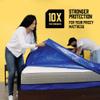 Cali King Mattress Bags - 2 Pack Extra-Thick Reusable Storage Bags with Zippered Closure and 8 Handles for Moving Protection view 2