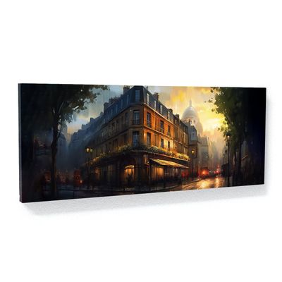 Sense Canvas Paris City 11 Canvas Art - Home Decor Wall Art Print Poster Painting Small 20x8 / 0.75"