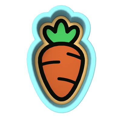 Carrot Cutter & Stamp #2A (6 in Tall X 4.72 in. Wide)