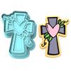 Cross Heart and Leaves Cutter & Stamp #B (6 in Tall X 5.12 in. Wide) view 3