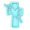 Cross Heart and Leaves Cutter & Stamp #B (6 in Tall X 5.12 in. Wide) view 4