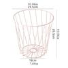 CANMNT Trash Can Nordic Style Iron Hollow Trash Can Household Dry and Wet Separation Waste Paper Basket Toilet Metal Mesh Trash Cans Trash Can Wastebasket view 2